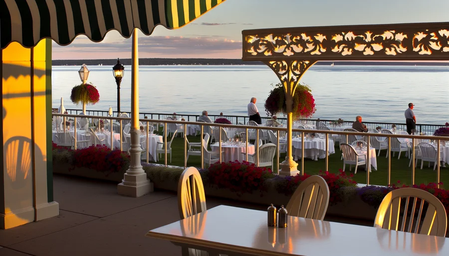 Mackinac Island waterfront dining